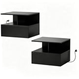 Floating Nightstand Set of 2, Wall Mounted Bedside Table with