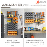 44PC Wall Mounted Storage Bins Parts Rack Kit with Storage Bins, Garage Plastic Organizer