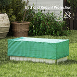 Jardinière surélevée 5,7 x 3 x 2,3 pi en acier avec couverture pour l'extérieur