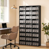 Media Storage Cabinet, 9-Tier DVD Shelf with 21 Adjustable Shelves, Holds 835 CDs, 500 DVDs or 640 Blu-rays
