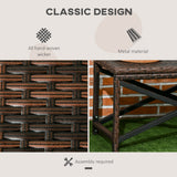 Table d'appoint patio en rotin