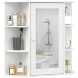 Mirrored Bathroom Wall Cabinet Wall Mounted Medicine Cabinet with Door & Shelves