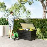 Large Deck Box, Outdoor Storage Container with Lock for Pool Toys