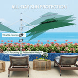 10 FT Cantilever Patio Umbrella with 360° Rotation & Adjustable Height, Crank and Tilt