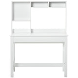 Bureau d'ordinateur avec étagère supérieure, Table de bureau à domicile avec étagères de rangement et compartiments ouverts pour l'écriture