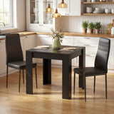 Dining Table Set for 2, Dining Room Table and PU Leather Upholstered Chairs