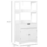 Armoire salle de bain au sol, armoire de cuisine autoportante avec étagères, tiroir et portes