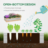 Kit de lit de fleurs de jardin surélevé avec serre, bac à plantes châssis froid en bois avec toit ouvert, 48