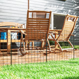 Clôture de jardin en métal, ensemble de clôture décorative de 6 pièces, 181,1