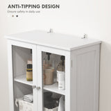 Floor Bathroom Storage Cabinet, Tall Bathroom Cabinet with Adjustable Shelves