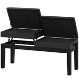 Banc de piano avec rangement, tabouret de piano réglable en hauteur, siège clavier capitonné PU cuir