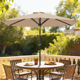 Patio Sun Umbrella, Outdoor Parasol with 6 Ribs