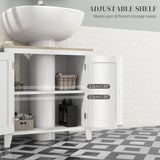 Bathroom Sink Vanity Unit, Under Sink Bathroom Cabinet with U-Shape Design and Adjustable Shelf