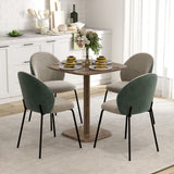 Dining Table for 4 People - Modern Kitchen Table with Wood-Effect Top, 27.6