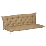 Porch Swing Cushion Garden Bench Cushion with Backrest, Non-Slip 3-Seater Soft Pad, 59.1