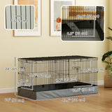 Guinea Pig Cage with Removable Top, 2 Separate Area
