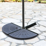 Poids de base pour parasol portable 2 pièces 61,6lbs en résine, base parasol en éventail support parasol patio