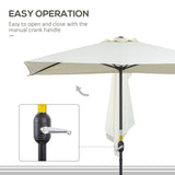 Parasol Demi-Rond 8pi Extérieur Balcon Parasol Patio Jardin Ombrelle Fenêtre Extérieure w/ 5 Nervures