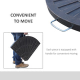 Poids de base pour parasol portable 2 pièces 61,6lbs en résine, base parasol en éventail support parasol patio