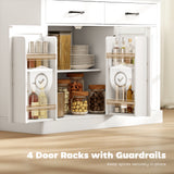 7 Gallon Tilt Out Garbage Cabinet, 2 Drawers, 4 Door Racks