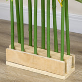 5ft Tall Artificial Bamboo Tree, Decorative Faux Plant with Pine Wood Base for Indoor Home Office Decor