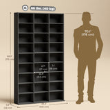 Media Storage Cabinet, 9-Tier DVD Shelf with 21 Adjustable Shelves, Holds 835 CDs, 500 DVDs or 640 Blu-rays