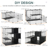 Parc pour animal de compagnie 56 panneaux cage pour petit animal pour lapin