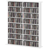 8-Tier DVD Shelf with 12 Adjustable Shelves, Holds 720 CDs, 396 DVDs or 396 Blu-rays