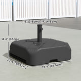Patio Umbrella Base with Wheels, 158 lb Sand/99 lb Water Filled Outdoor Patio Umbrella Stand