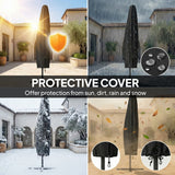 9.7ft Solar LED Cantilever Patio Umbrella with 32 LED Lights