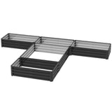 Steel Raised Garden Bed, Set of 5 Large Box Planters for Outdoor Plants Vegetables Flowers Herbs