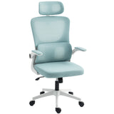 High Back Office Chair, Mesh Computer Desk Chair with Rotatable Headrest, Lumbar Back Support, Adjustable Height