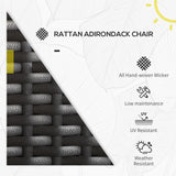 Patio Wicker Adirondack Chair