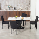Modern Dining Chairs Set of 4, Kitchen Chairs with Rubberwood Legs and Padded Seat
