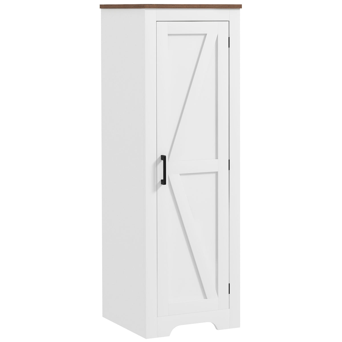 Farmhouse Accent Cabinet with Adjustable Shelf Barn Door Storage Cabinet for Living Room Floor Pantry Cabinet