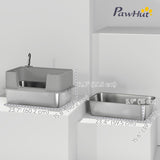 Stainless Steel Litter Box, XL High Sided Cat Litter Box with Scoop, 24