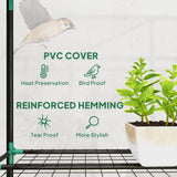 5 Tier Mini Greenhouse, Portable Outdoor Flower Stand with Shelf Clips, Indoor Greenhouse with Steel Frame, 27.25