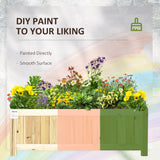 Foldable Elevated Planter Box, Wooden Raised Garden Bed for Backyard