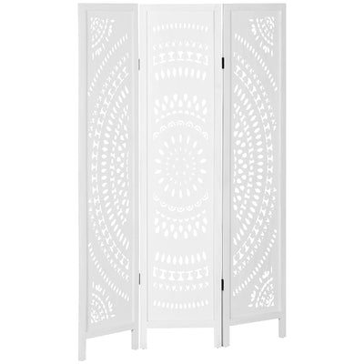 Paravent 3 Panneaux, Écran Pliable Portable 5,6 Pi Hauteur, Cloison Bois Séparateur pour Bureau Maison