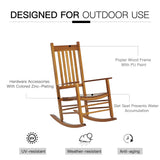 Chaise berçante patio en bois extérieur jardin fauteuil inclinable loisir siège simple bras