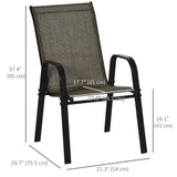Ensemble de 4 chaises de salle à manger extérieure