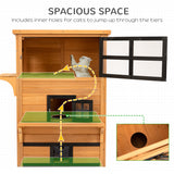 Maison pour chat, Abri félin extérieur 3 étages