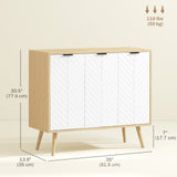 Buffet moderne et buffet, armoire de salle à manger avec tablettes ajustables