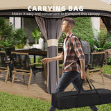 10' x 10' Pop Up Canopy with Netting, Foldable Tents for Parties, Height Adjustable, with Storage Bag