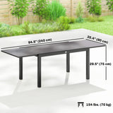Expandable Outdoor Dining Table, 55