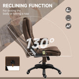 Reclining Massage Office Chair, Executive Office Chair with High Back, Swivel Wheels