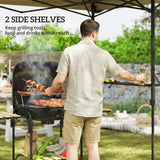 5 x 8.5 ft Pop Up Grill Gazebo with 2 Shelves, UPF 50+ Outdoor Instant Canopy Portable Shelter with Carry Bag
