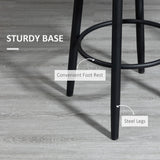 Extra Tall Bar Stools Set of 2, Modern 360° Swivel Barstools, Dining Room Chairs with Steel Legs Footrest