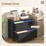 2 Drawer File Cabinet, Lockable Filing Cabinet with Adjustable Hanging Bar for Letter, A4