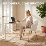 Fauteuil d'accent design dossier pétale, fauteuil de salon moderne avec pieds métalliques